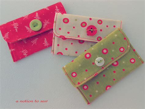 A Notion To Sew Quick And Easy Gift Card Holders