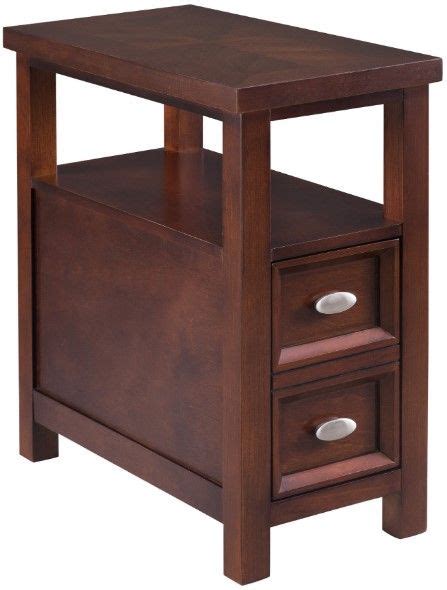 Crown Mark Dempsey Brown Chairside Table Weathers