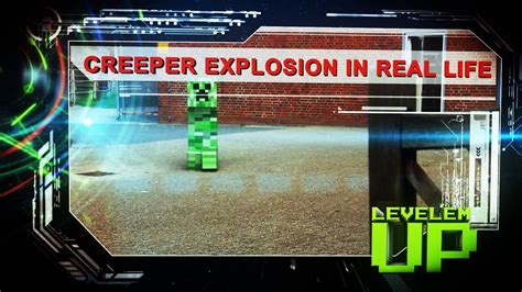 Minecraft Real Life Creeper Explosion Youtube