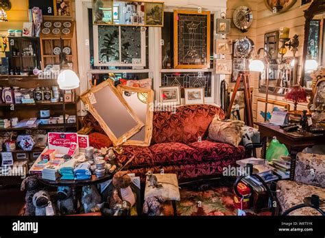 Inside Antique Shop Stock Photo Alamy