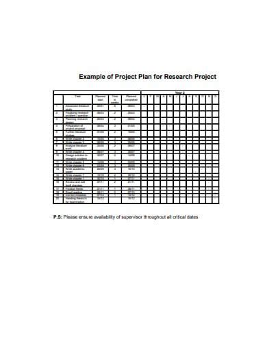 12 Research Work Plan Templates In Pdf Ms Word