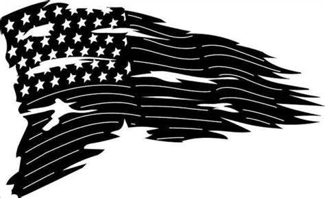 Tattered Usa Flag Dxf File Plasma Laser Cutting Artwork Etsy