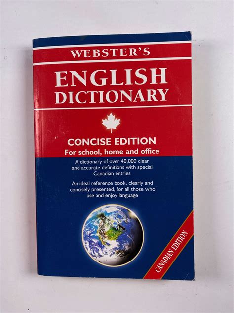 Websters English Dictionary Concise Edition Canadian Edition Reknihy