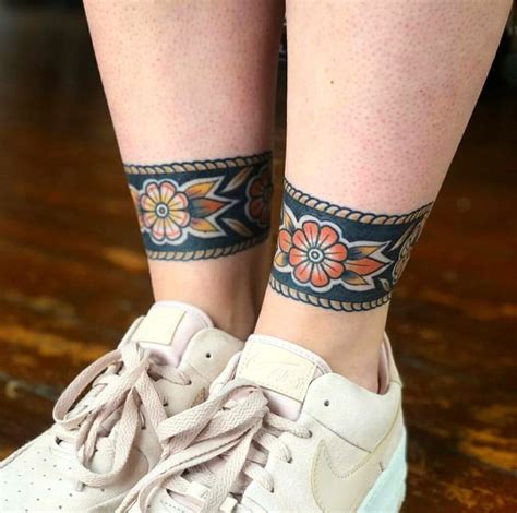Ankle Band Tattoo Leg Band Tattoos Cuff Tattoo Anklet Tattoos Tatto