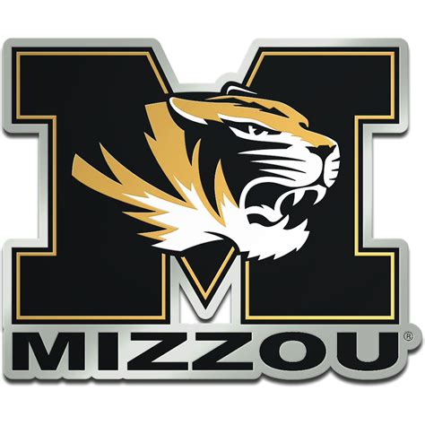 Missouri Tigers Metallic Freeform Logo Auto Emblem