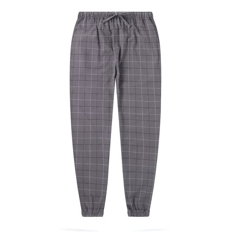 Mens 100 Cotton Flannel Jogger Lounge Pants Noble Mount