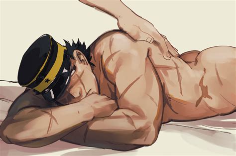 Aoi Husiginokuninoa Sugimoto Saichi Golden Kamuy 1boy Ass Bara