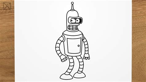 How To Draw Bender Futurama Step By Step Easy Youtube
