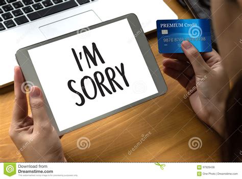 SORRY Forgive Regret Oops Fail False Fault Mistake Regret Apolo Stock Photo - Image of business 