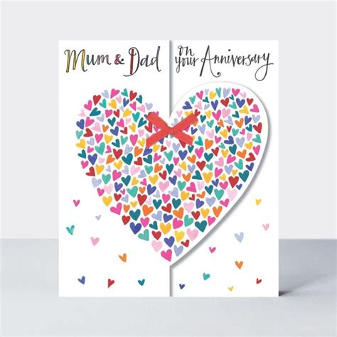 10 Anniversary For Parents Card Anniversary Cards Handmade