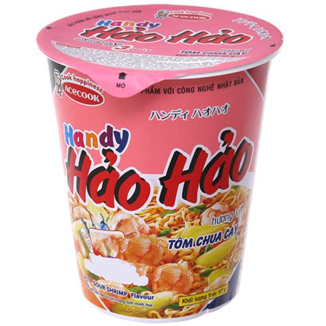 35138 Acecook Hảo Hảo Instant Cup Noodles Hot Sour Shrimp Mì Ly Tôm