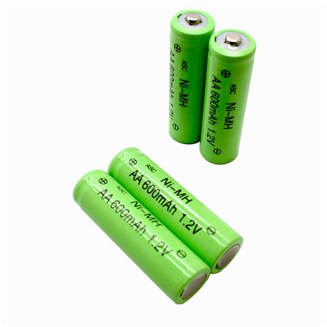 Asc Solar Light Aa Ni Mh 600mah Rechargable Batteries Pack Of 24