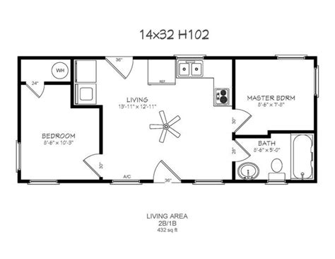 14x32 Cabin Floor Plans Printable Invitation Design Cabin Floor