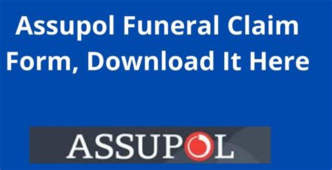 Assupol Funeral Claim Form Download It Here
