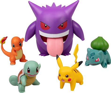 Pokémon Figure Multi Pack Set With Deluxe Action Gengar Generation 1 Includes Pikachu