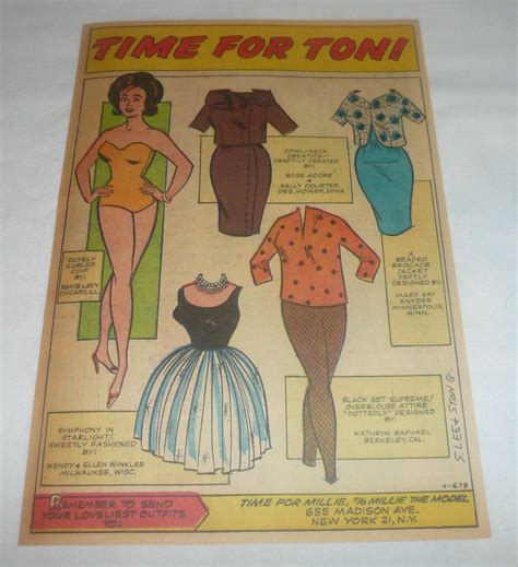 1964 Modeling With Millie Paper Doll Of Toni EBay Comic Paper