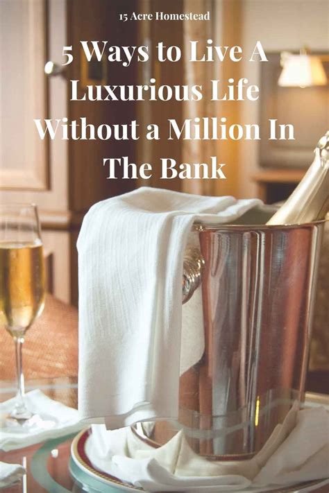 5 Ways To Live A Luxurious Life Without A Million In The Bank 15 Acre