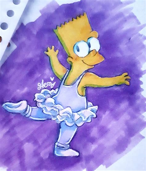 Art By Hera Souflee Tumblr Ballerina Bart Simpson From The Simpsons Season 6 Episode 17 Homer