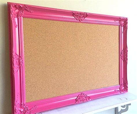 Maybe you would like to learn more about one of these? BULLETIN BOARD Girls Room PINK Cork Board Framed Pinboard Corkboard Berry Pink Wall Decor ...