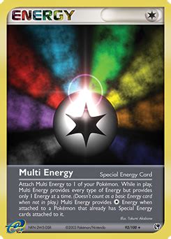 (if this card is attached to anything other than a dragon pokémon, discard this card.) Multi Energy | EX Sandstorm | TCG Card Database | Pokemon.com