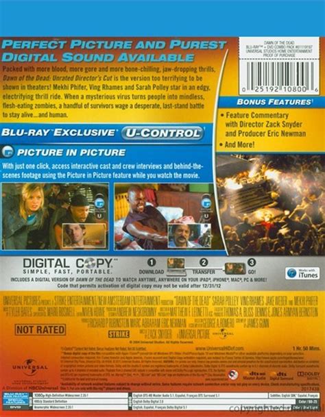 Dawn Of The Dead Blu Ray Dvd Digital Copy Blu Ray 2004 Dvd Empire