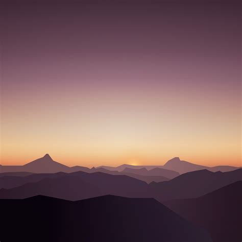 Download 2248x2248 Wallpaper Calm Sunset Mountains Sky Beautiful