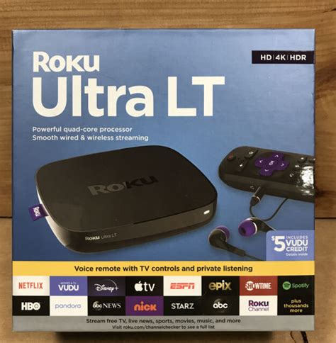 Roku Ultra Lt Hd 4k Hdr Media Streamer 4662rw For Sale Online Ebay