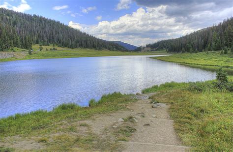 Lake And Forest At Rocky Mountains National Park Colorado Image Free