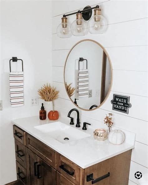 Fall Farmhouse Decor Ideas Lady Decluttered Fall Bathroom Decor