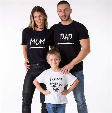 Matching Mom Dad Kid Shirts Mom Dad I