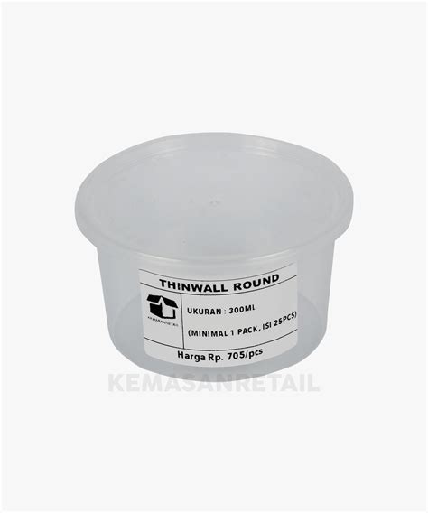 Thinwall Bulat Wadah Makanan Plastik 300ml Victory » Kemasan Retail