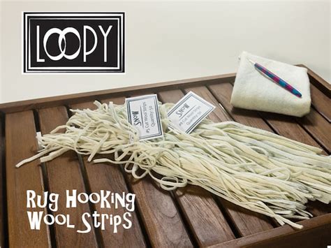 Rug Hooking Wool Strips White Snow Hand Dyed By Loopywoolsupply