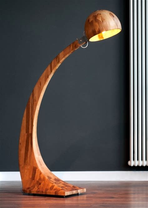Wooden Led Floor Lamp With Wheels Woobia Of Abadoc Interior Design