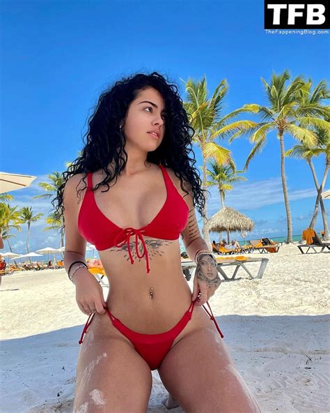 Malu Trevejo Looks Hot In A Red Bikini 9 Photos Thefappening