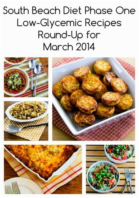 South Beach Diet Phase One Low Glycemic Recipes Round Up For March 2014