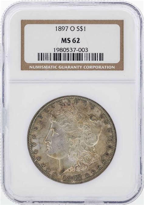 1897 O 1 Morgan Silver Dollar Coin Ngc Ms62