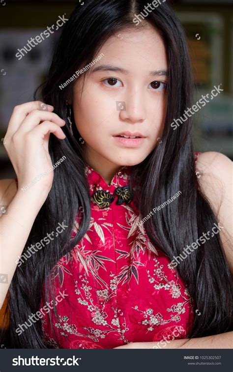 Portrait Thai Teen Beautiful Girl Chinese Stock Photo 1025302507