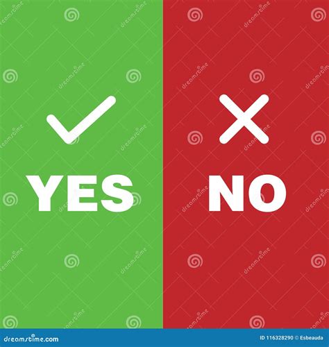 Yes And No Stock Vector Illustration Of Text Quiz 116328290