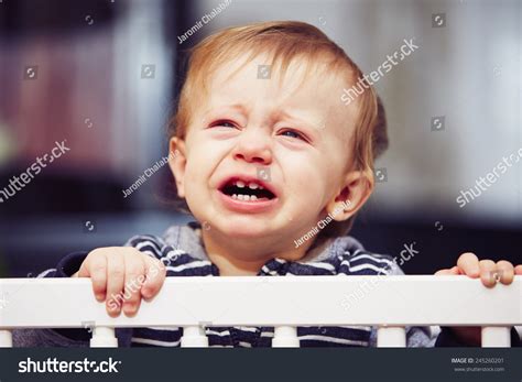 Little Boy Crying Bed Stock Photo 245260201 Shutterstock