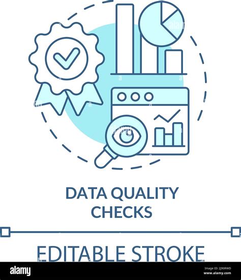 Data Quality Checks Turquoise Concept Icon Stock Vector Image And Art Alamy