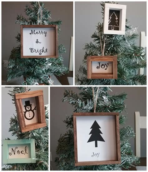 Dollar Tree Farmhouse wood Christmas ornaments | Dollar tree diy crafts