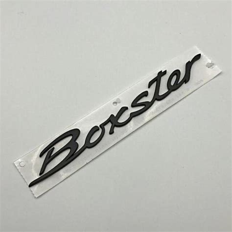 Matte Black Look Porsche 718 Boxster Letters Rear Badge Liftgate Emblem