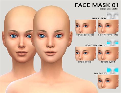 Imadako Skin Detail Face Mask 01 Gameing Sims Sims 4 Conteúdo