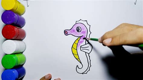 Cara Mudah Menggambar Kuda Laut Langkah Demi Langkah How To Draw A