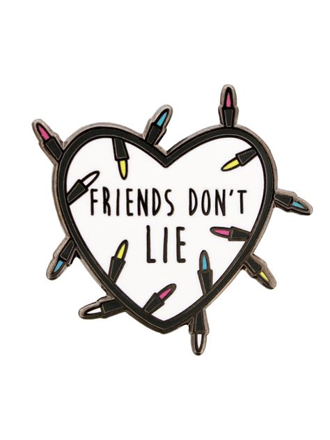 Punky Pins Friends Dont Lie Enamel Pin Badge Buy Online At