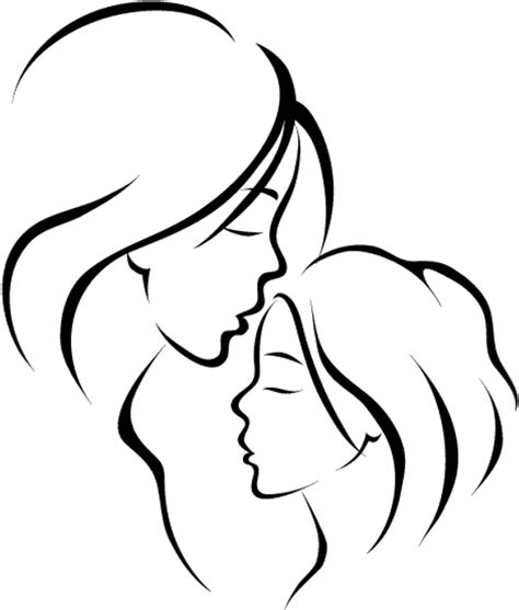 Parent As Patient Drawing Of Mother And Daughter Clipart Full Size