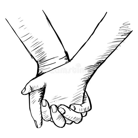 Couple Holding Hands Illustration Stock Vector Illustration Of Girlfriend Affection 222080043