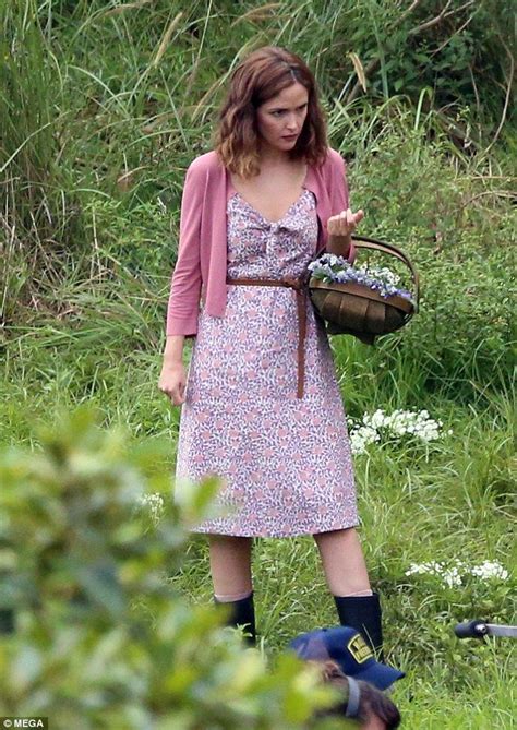 Rose Byrne Appears Glum As She Shoots Outdoors In The Rain