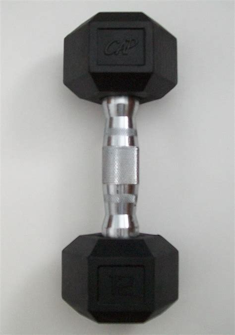 12 Lb Hex Dumbbells With Rubber Heads Pair Sports