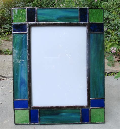 Stained Glass Frame For 5 X 7 Photo Etsy